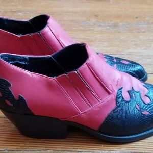 Vintage Candie's Red and Black Booties, 7.5M